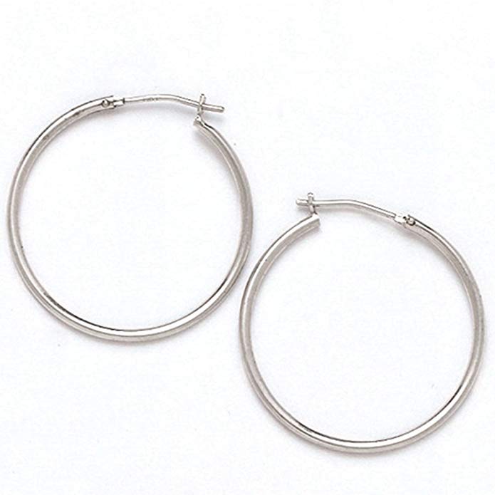 14K Gold Hoop Earrings HEW26