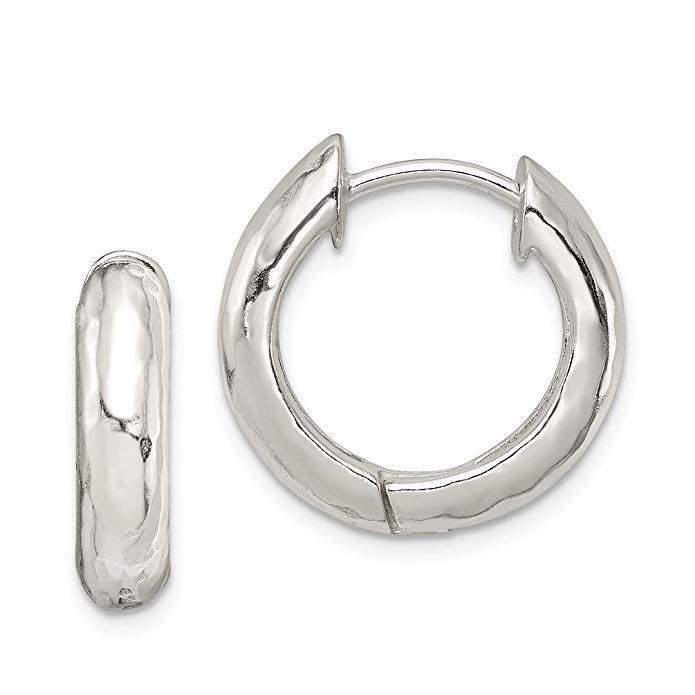 925 Sterling Silver Hinged Hoop Earrings Ear Hoops Set Fine Jewelry For Women Gift Set