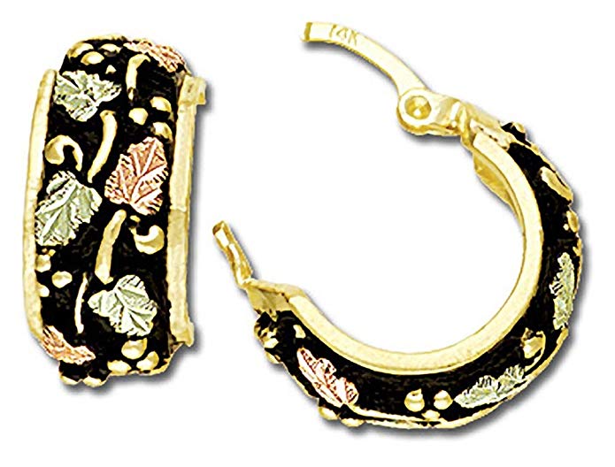 Black Hills Gold Antique Hoop Earrings