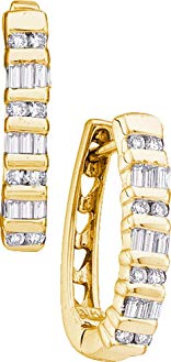 1/4 Total Carat Weight DIAMOND FASHION HOOPS