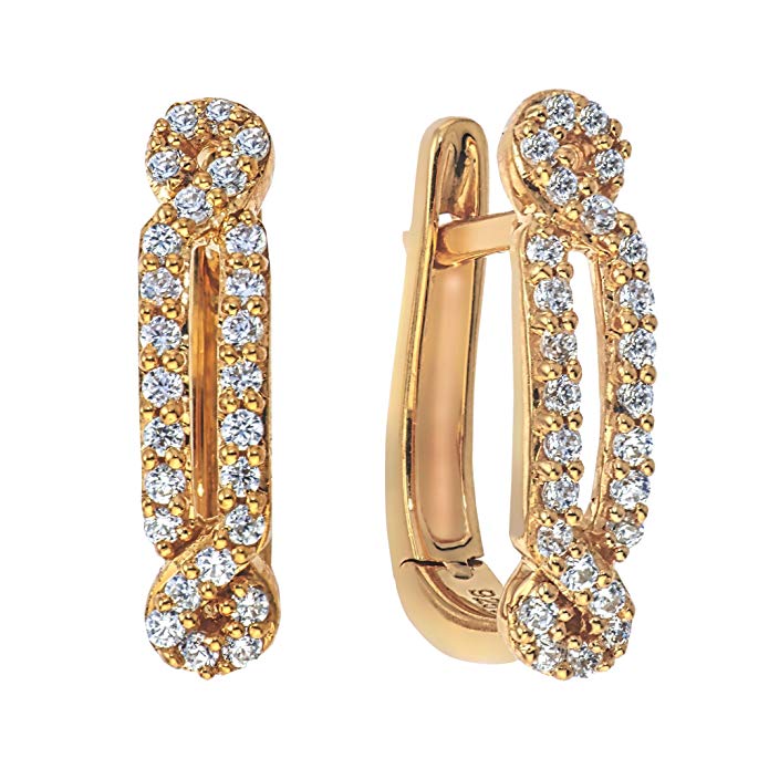 Diamond Hoop Earrings 1/4 ct tw in10K Yellow Gold