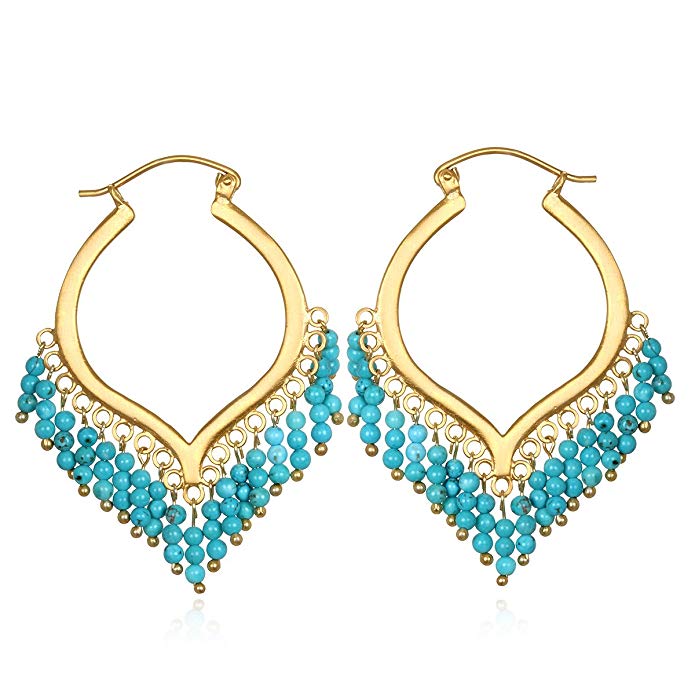 Satya Jewelry Gold Plate Chandelier Hoop Earrings