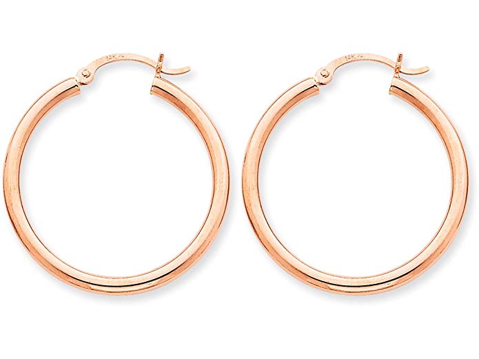 Finejewelers 14k Rose Gold 2.5mm Polished Hoop Earrings