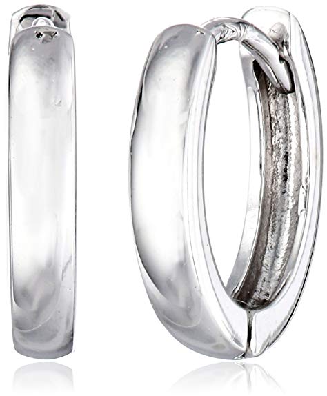 Children's 14k White Gold Hoop Earrings